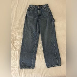 Garage high waisted wide leg pants. 30in inseam. Medium wash